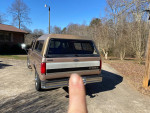 1996 Ford F-250 truck with towing package and camper shell in excellent condition.