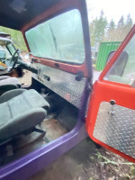 Interior view of a 1978 Jeep CJ 7 showing seats and dashboard, needs repair, sold as a complete pair.