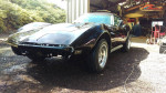 1973 Chevrolet Corvette Stingray with a rebuilt engine, parked in a garage setting