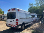 2017 Mercedes-Benz Sprinter 2500 cargo van, rear view with ambulance lights, parked outdoors