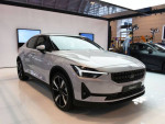 2023 Polestar 2 Long Range Electric Vehicle in showroom, showcasing modern design and features