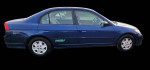 2005 Honda Civic GX in blue, 133,000 miles, features cloth interior and automatic transmission.