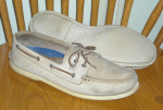 SPERRY TOP-SIDER MEN'S A-O OATMEAL 0197632 2 EYE LEATHER SIZE 12 M