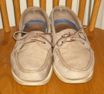 SPERRY TOP-SIDER MEN'S A-O OATMEAL 0197632 2 EYE LEATHER SIZE 12 M