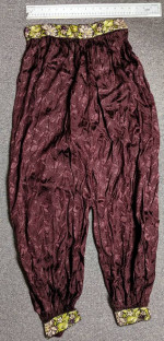 silk emboidered pants and top X small