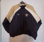 Reebok NFL ProLine New Orleans Saints Football Puffer Jacket XL EUC
