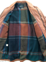 Men's (sz 42) Caramel colored leather jacket w/ wool lining