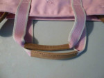 Pink LL Bean Lobster Embroidered Cotton Canvas Tote Bag Handbag Purse