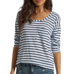 SPLENDID Size SMALL Striped Long-Sleeved T-shirt MADE IN USA