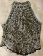 VTG. A. PAPELL BOUTIQUE BEADED *SILK* HALTER TOP