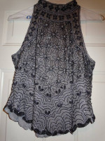 VTG. A. PAPELL BOUTIQUE BEADED *SILK* HALTER  TOP