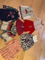 4-5t festive/Valentine’s dresses and sweaters