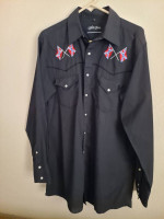 Red Neck White Horse L Country Cowboy Shirt rebel CONFEDERATE FLAG