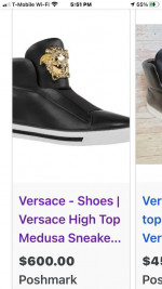 Beautiful Black Versace Medusa High Tops Paid $785