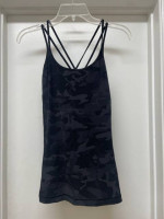 LULULEMON CAMO FREE TO BE STRAPPY TANK Sz 8