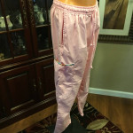 Super cute pink scrubs with cute trim on pockets