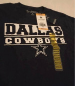 Dallas Cowboys S20 Zane Tee Shirt Mens Medium Navy Blue Nwt 100% Cotton.30’ le