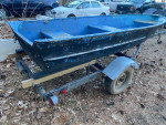 Rowboat 14’ Aluminum w/Motor and Trailer Johnson 5-1/2 HP Sea-Horse