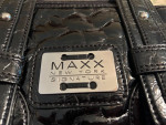 NWOT VINTAGE MAXX NEW YORK SIGNATURE BLACK CROCO EMBOSSED LEATHER BAG
