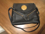 Michael Kors Black Leather Purse handbag crossbody shoulder bag