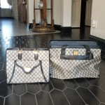 vintage Gucci GG Weekender luggage bag and Handbag Set
