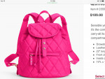 Pink Backpack / Book Bag by TALBOTS
