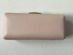 Preowned Coach Pink Hardshell Clutch Crossbody Saffiano Leather