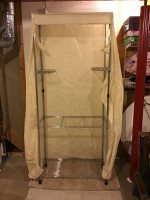 Portable Closet 75”#32”#15” on wheel casters/3 Shoe Racks Brand New