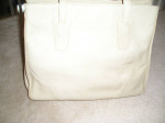 Cream-Colored Leather Handbag