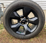 Chevrolet Silverado 20 inch black rims with tires for sale